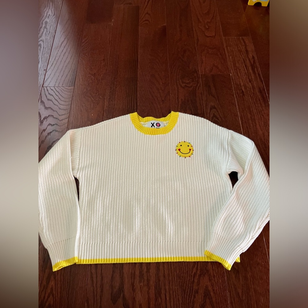 Kerri Rosenthal Smiley Face Crewneck Sweater M